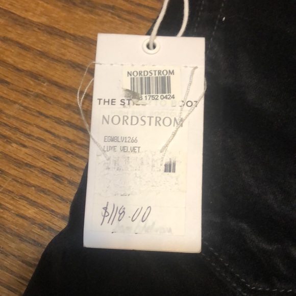 NWT Sam Edelman The Stiletto frayed bootcut high rise Velvet pants - Picture 6 of 12